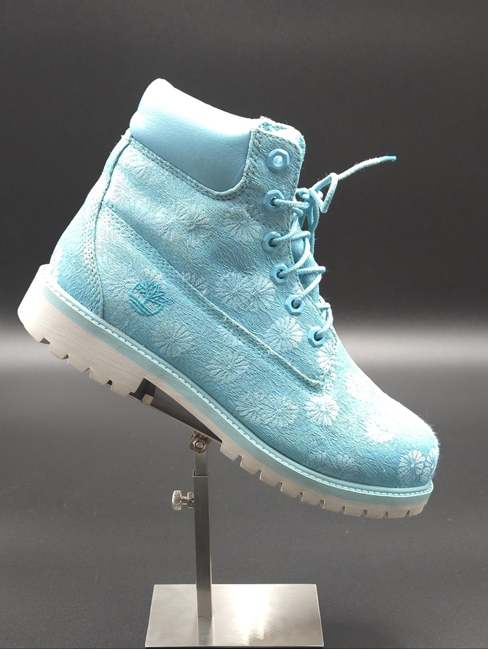 Timberland 6" Waterproof Boots Maui Blue Floral Brocade Big Kids 6‎ Women 7.5 - Picture 8 of 11